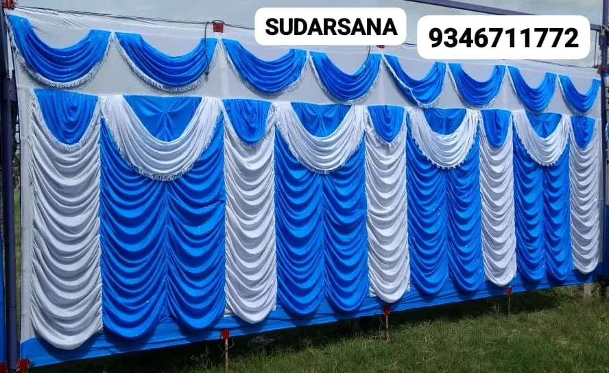 Decorative Gathered Lycra Sidewall for Tent Houses