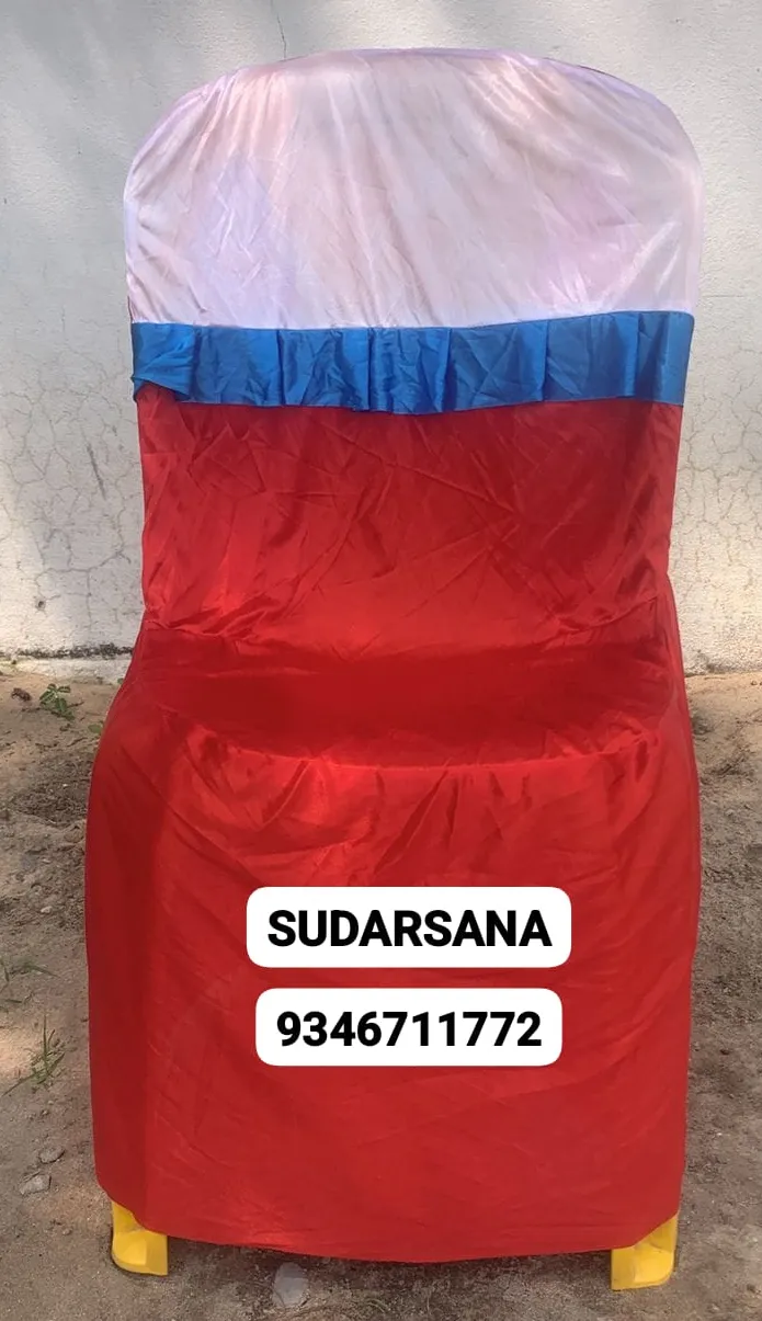 Chair cover with sash for wedding